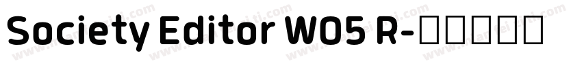 Society Editor W05 R字体转换